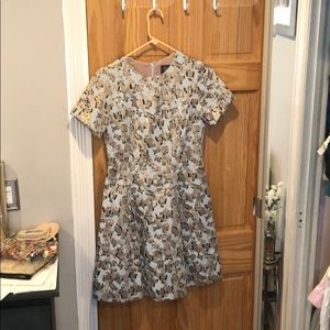 Vince Camuto Metallic Leopard Print Dress